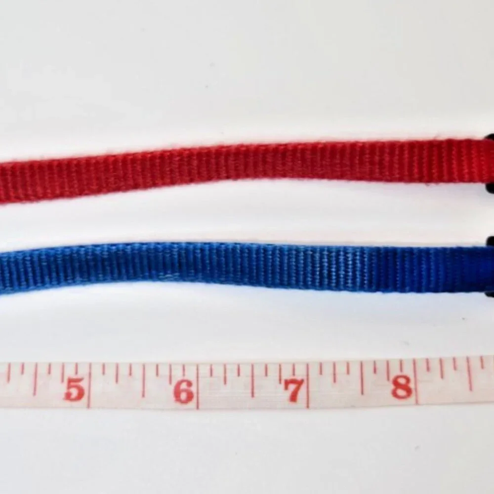 Two Small PetSmart Dog or Cat Collars. 1-Red & 1-Blue.